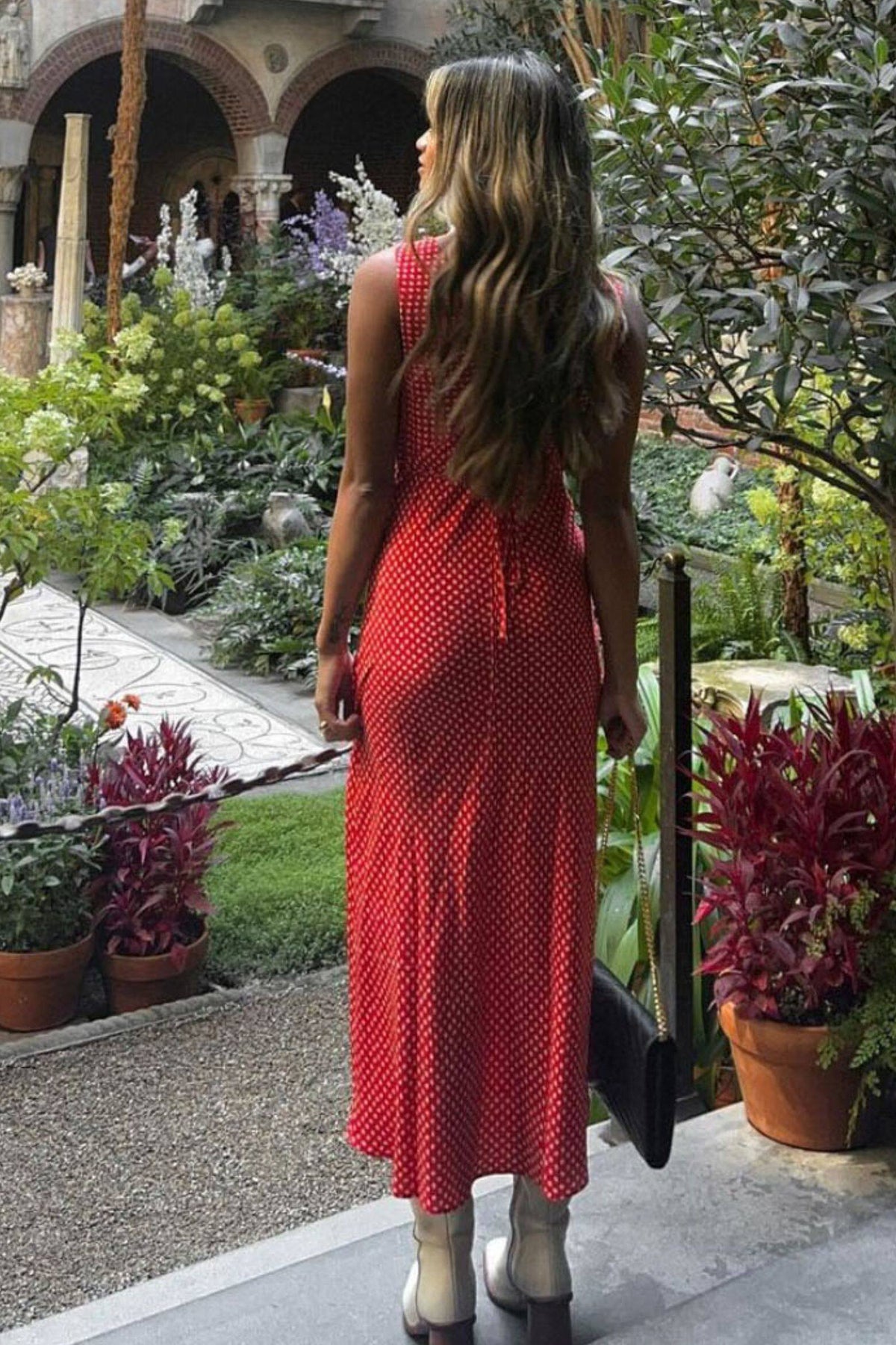 v neck bias cut dress V-Neck Bias-Cut Satin Gown with Tie-Shoulder Detail