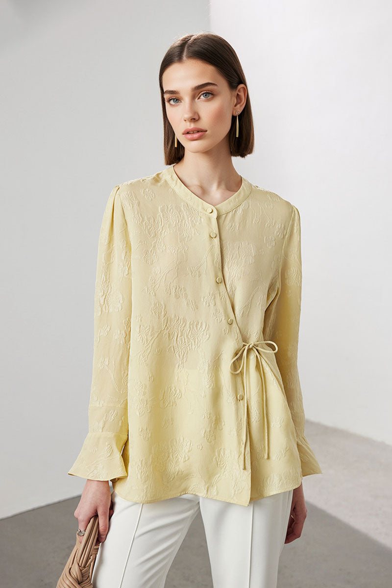pale yellow blouse