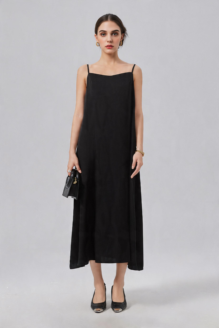 22 Momme Stretch Silk Double Crepe Slip Dress  Fibflx