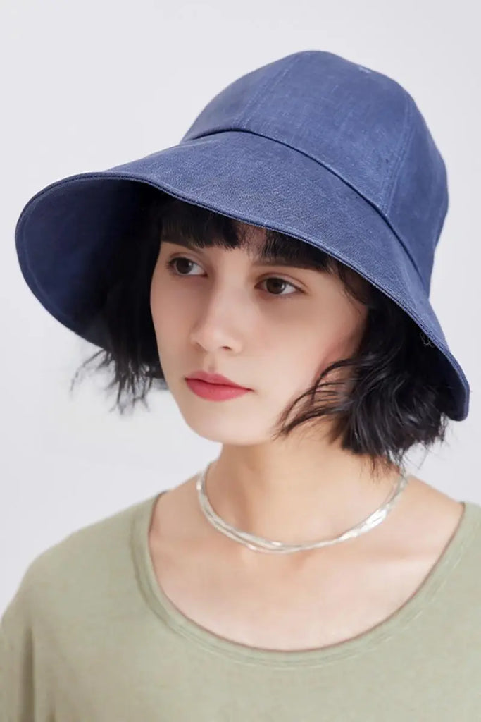 Fibflx Women's Adjustable UPF50 Linen Wide Brim Baseball Cap