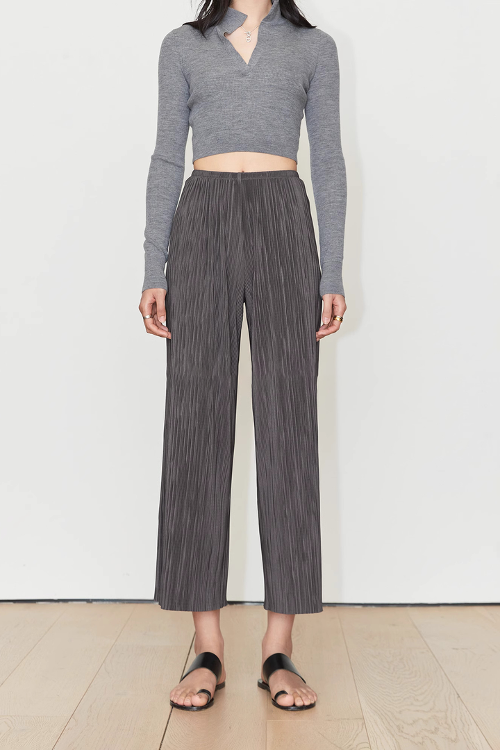 Fibflx Women's Airy Issey Miyake Inspired Pleated Wide Leg Pants