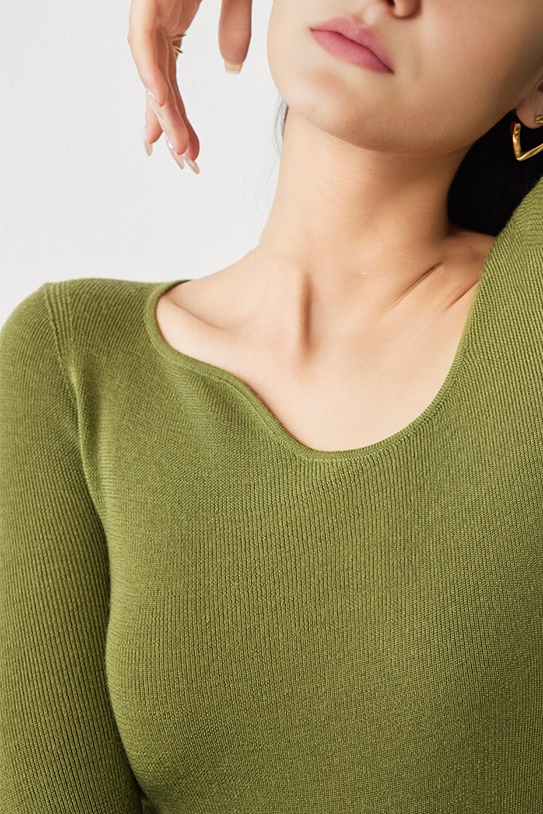 Asymmetric Neck Seamless Thermal Merino Wool Base Layer - Fibflx