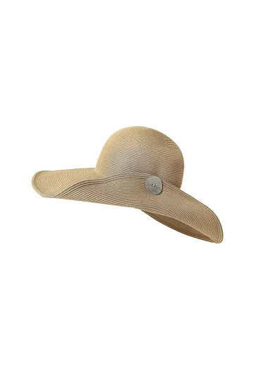 Fibflx Women's Asymmetrical Wide Brim Straw Hat