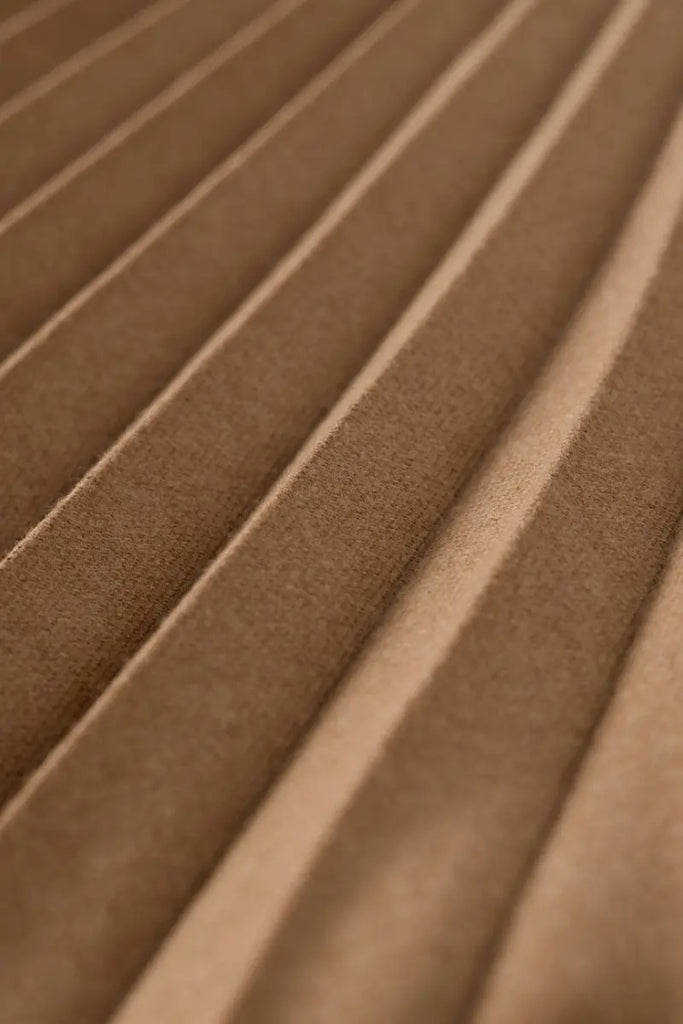 Fibflx Women's Black Wool Blend Maxi Pleated Skirt