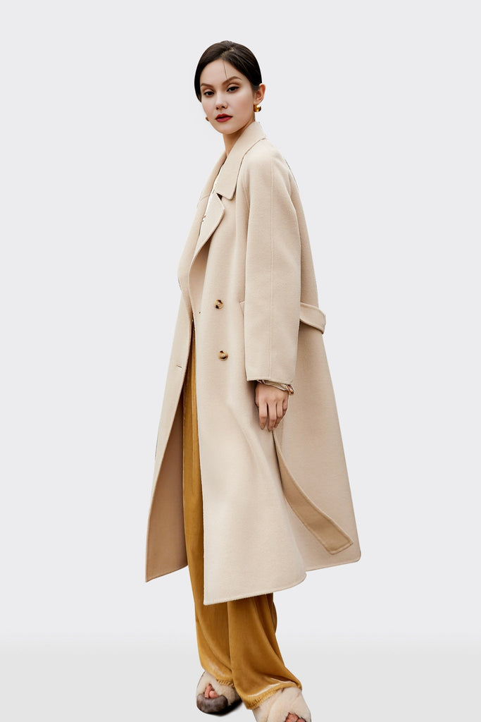 Fibflx Women's Boyfriend Coat in Wool and Cashmere