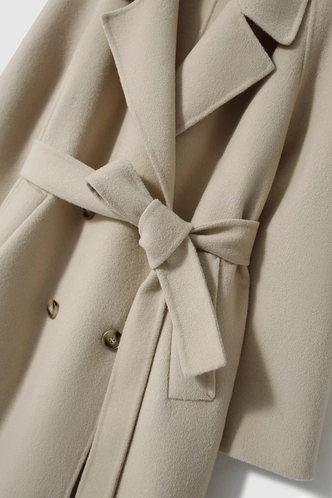 Fibflx Women's Boyfriend Coat in Wool and Cashmere