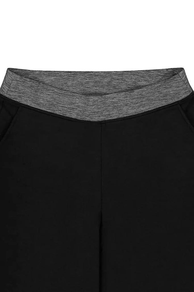 Fibflx Women's Casual Black Wide Leg Tall Sweatpants