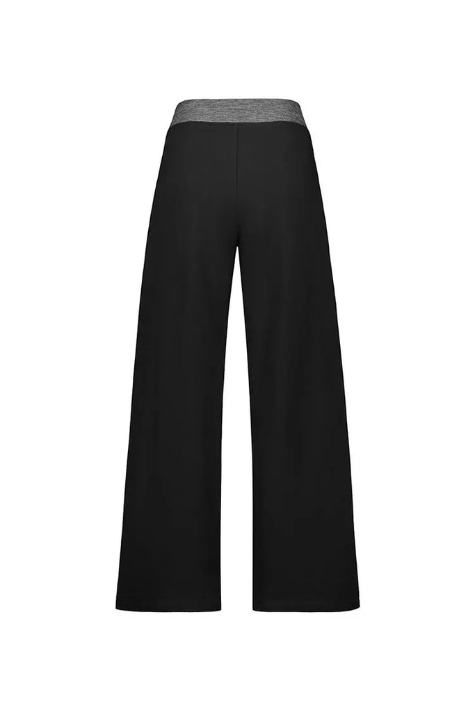 Fibflx Women's Casual Black Wide Leg Tall Sweatpants