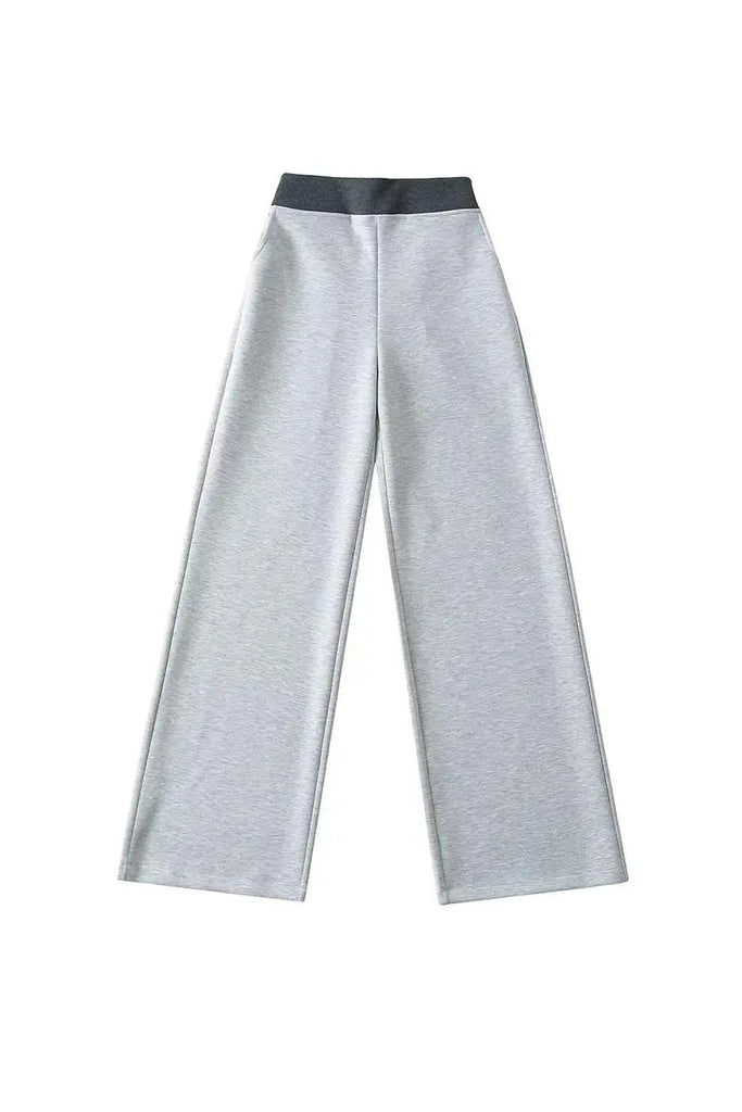 Casual Black Wide Leg Tall Sweatpants Fibflx