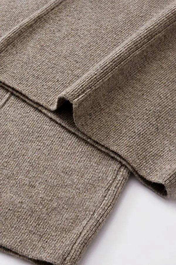 Fibflx Women's Casual High Waist Wide-leg Wool Drawstring Lounge Pants