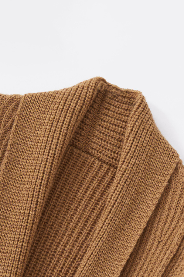 Casual Wool Belted Duster Cardigan Fibflx