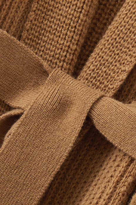 Casual Wool Belted Duster Cardigan Fibflx