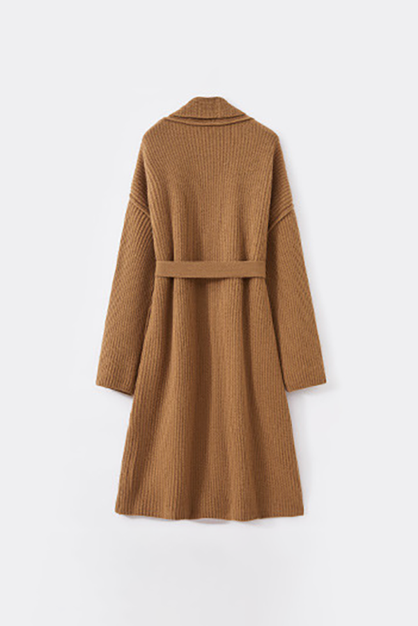 Casual Wool Belted Duster Cardigan Fibflx