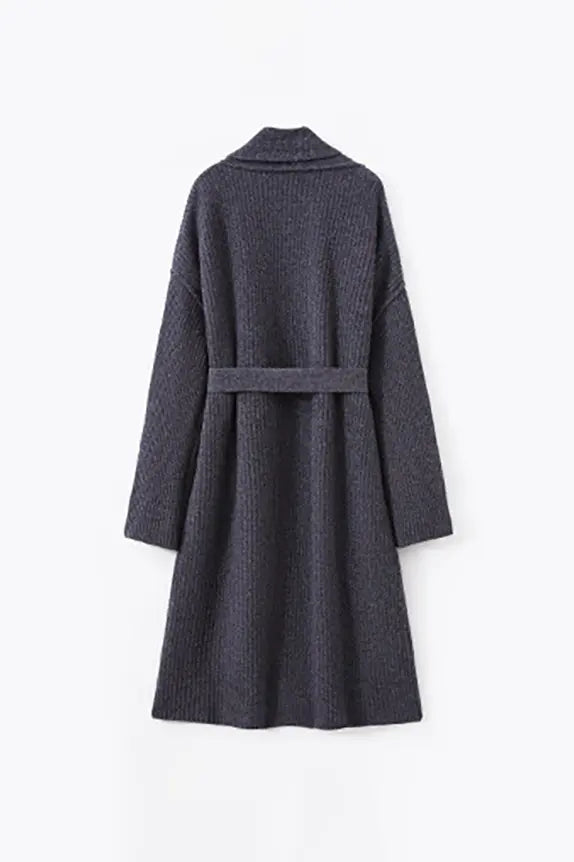Casual Wool Belted Duster Cardigan Fibflx