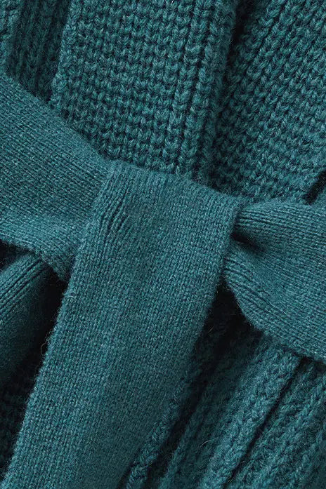 Casual Wool Belted Duster Cardigan Fibflx