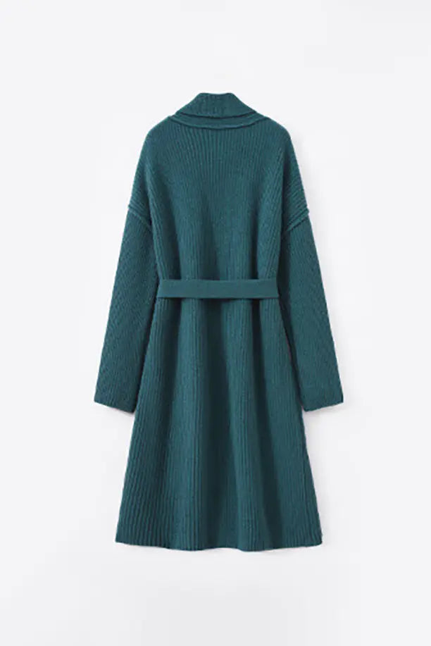 Casual Wool Belted Duster Cardigan Fibflx
