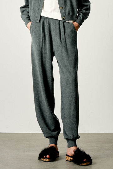 Casual Wool Sweatpants with Pockets Fibflx