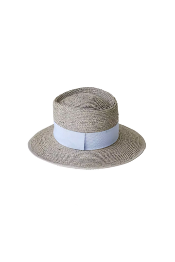 Fibflx Women's Chic Flat Brim Fedora Hat With Ribbon