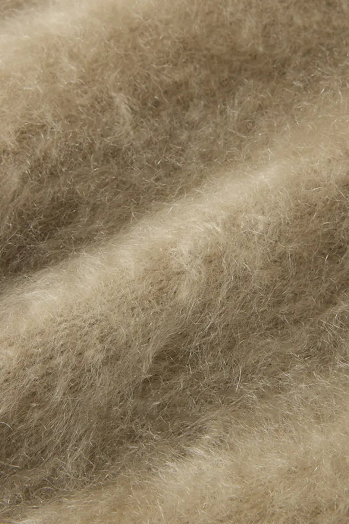 Fibflx Women's Chunky Brushed Cashmere Turtleneck Pullover Sweater