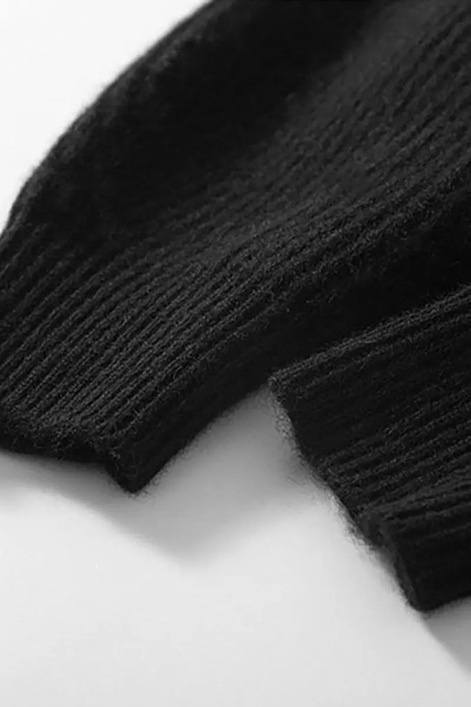 Fibflx Women's Chunky Cashmere V-Neck Ribbed Wrap Sweater