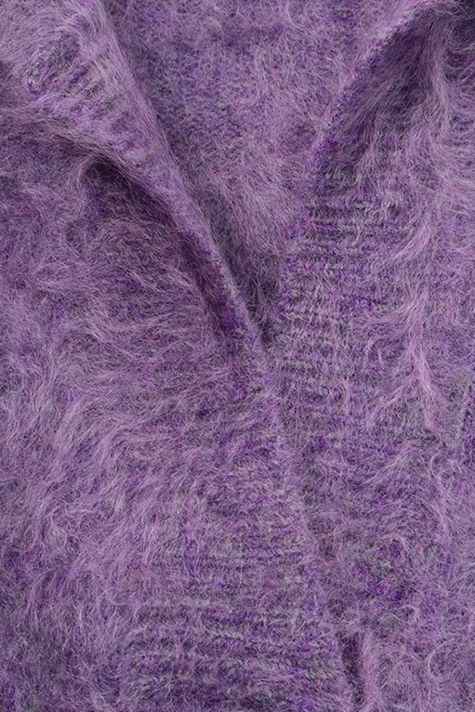 Fibflx Women's Chunky Overseizd Brushed Cashmere Polo Collar Sweater