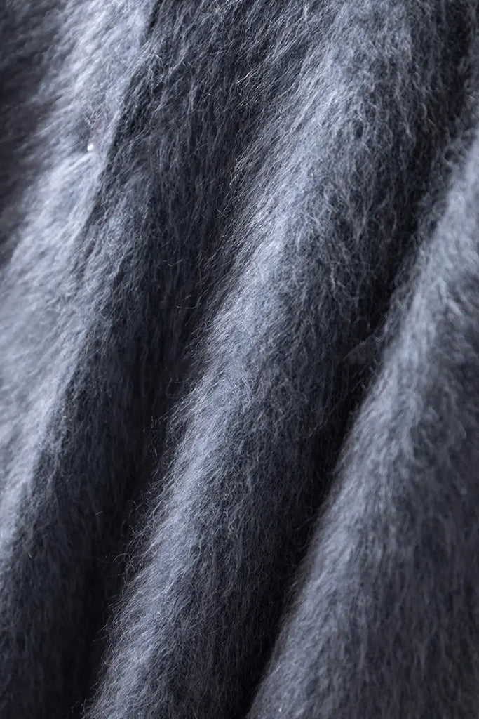 Fibflx Women's Classic Brushed Cashmere Crewneck Button Front Cardigan