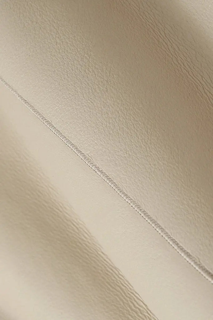 Fibflx Women's Classic French Merino Sheepskin Shearling Jacket with Stand Collar