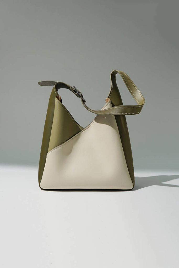 Fibflx Women's Color Block Leather Shoulder Hobo bag