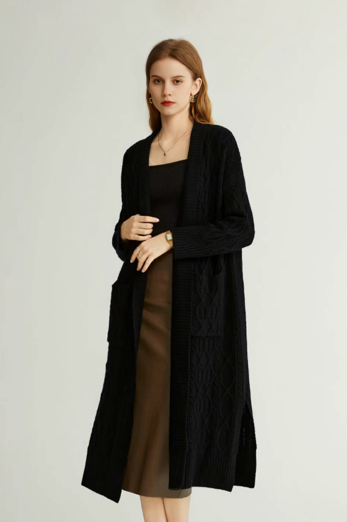 Cable knit 2025 duster cardigan