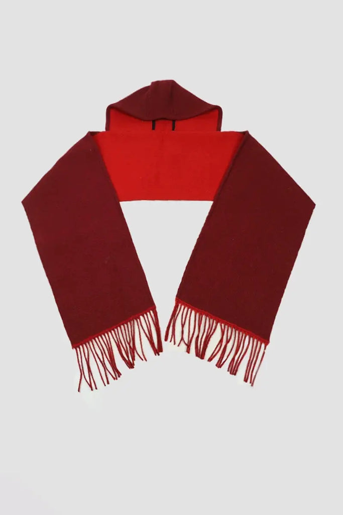 Fibflx Women's Cozy Wool Blend Hooded Scarf