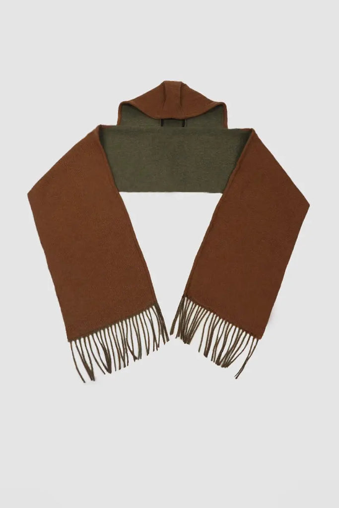 Fibflx Women's Cozy Wool Blend Hooded Scarf