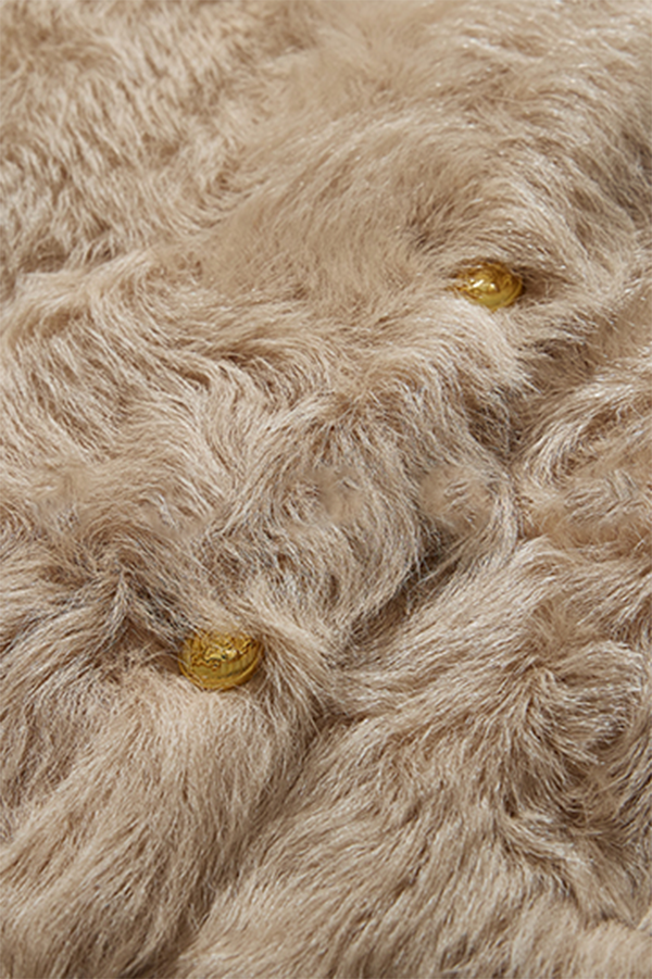 Crewneck Cropped Lambskin Lined  Coat toscana shearling coat Fibflx