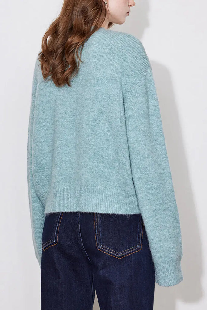 Fibflx Women's Cute Wool Blend Crewneck Pullover Sweater with Puss in Boots