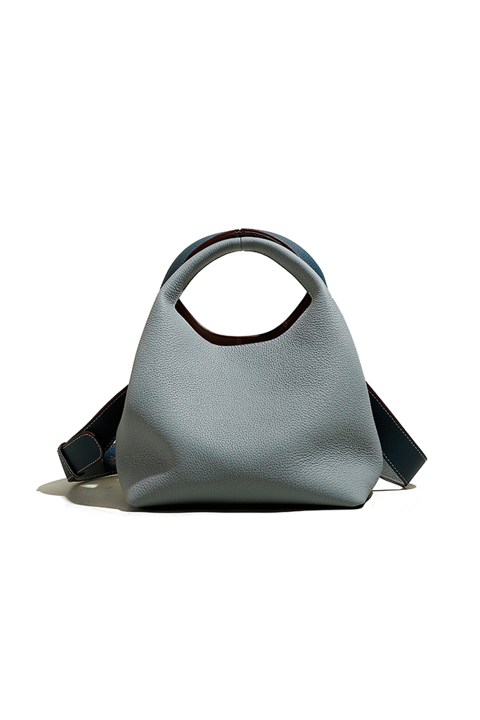 Double-sided Leather Boho Bucket Handbag Fibflx