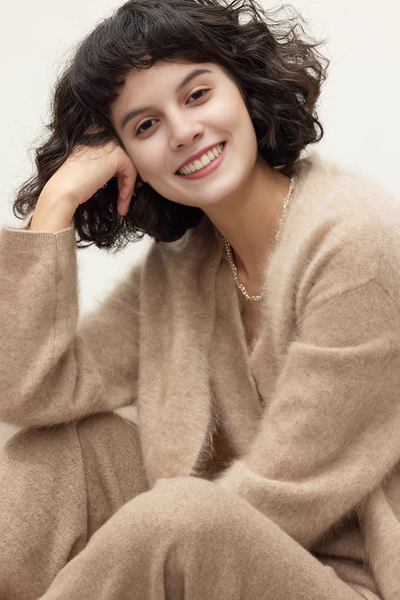 Plush wool blend duster cardigan shop sweater