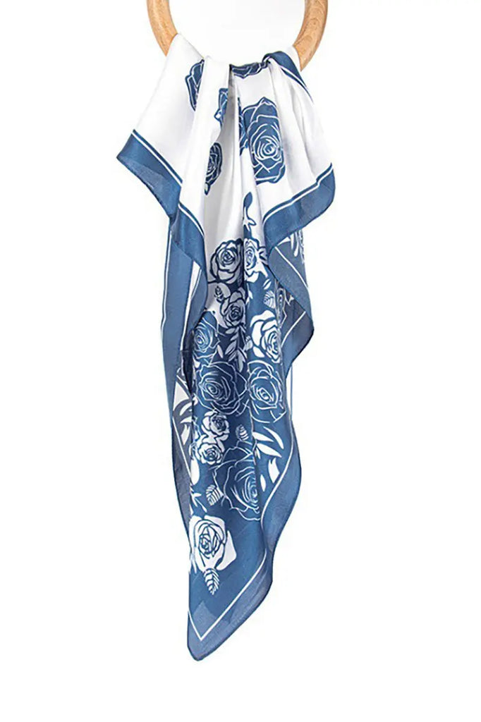 Floral Square Bandana Scarf - Fibflx