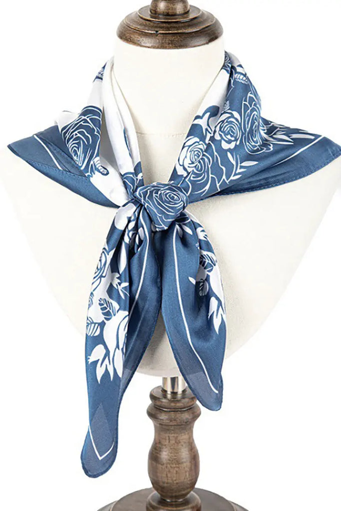 Floral Square Bandana Scarf - Fibflx
