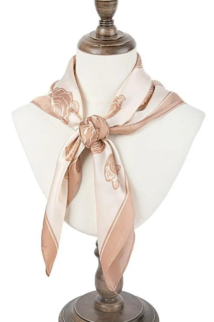 Floral Square Bandana Scarf - Fibflx