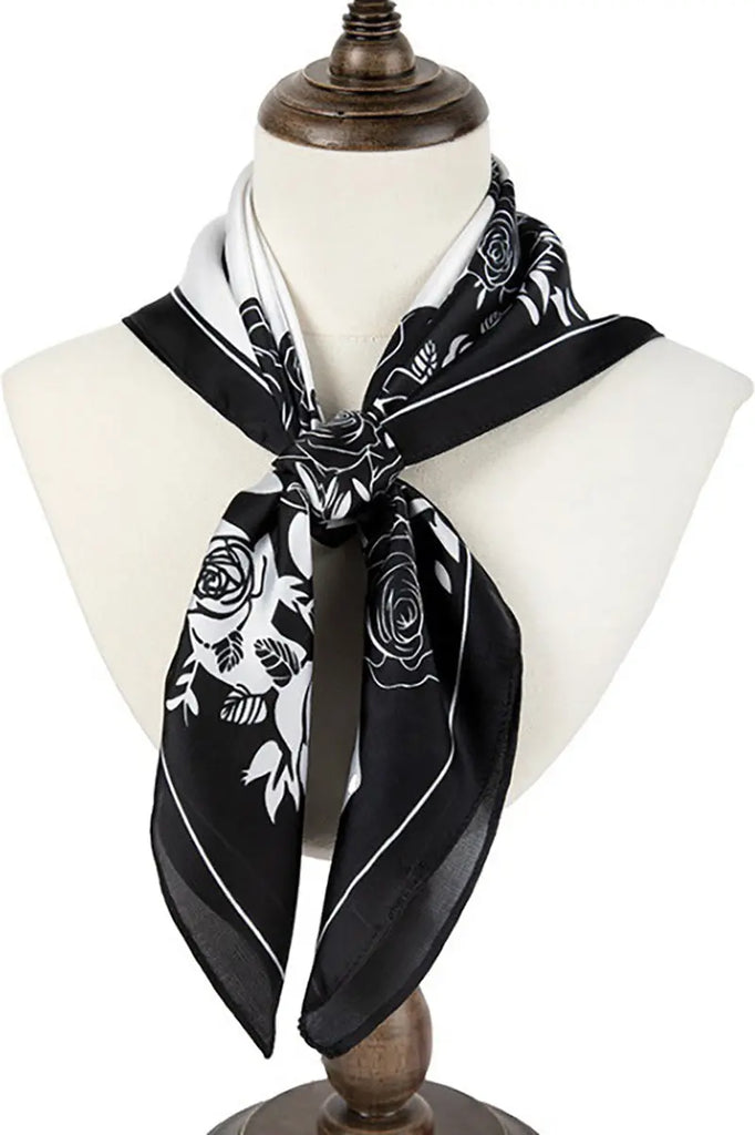 Floral Square Bandana Scarf - Fibflx