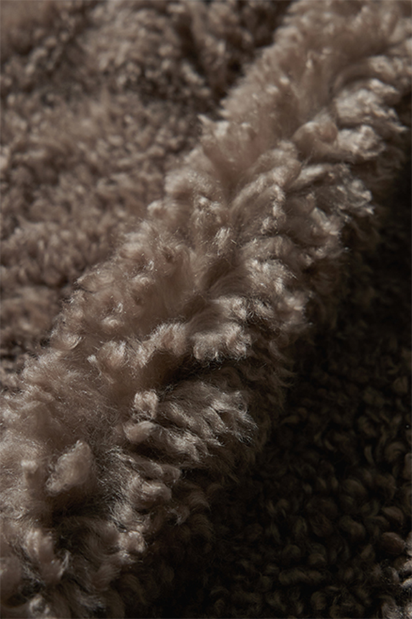 Fluffy Crop Shearling Teddy Coat with Hood Fibflx