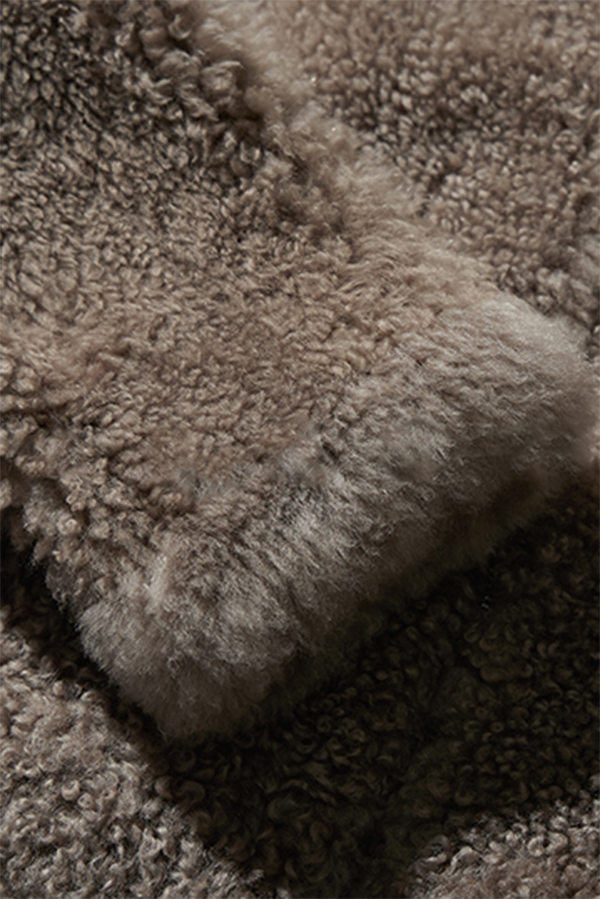 Fluffy Crop Shearling Teddy Coat with Hood Fibflx