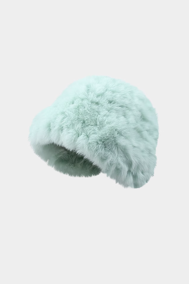 	Fluffy Rabbit Fur Hat