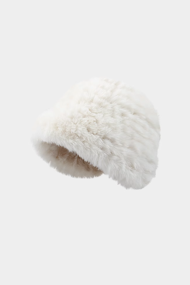 	Fluffy Rabbit Fur Hat