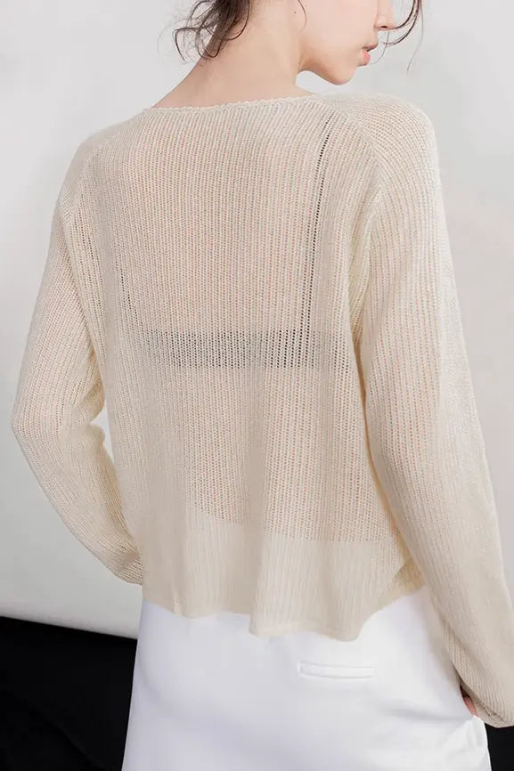 French Chic Versatile Crochet Cardigan Fibflx