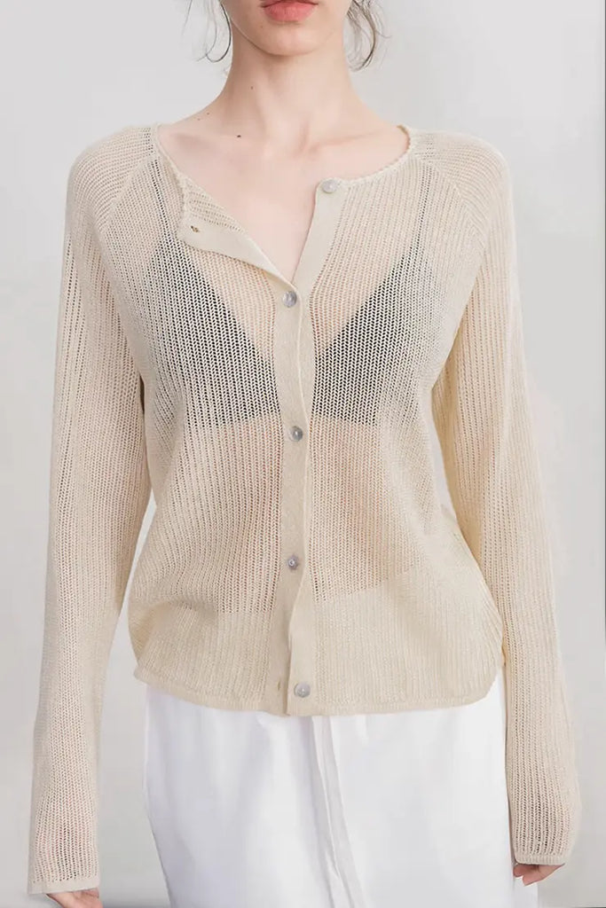 French Chic Versatile Crochet Cardigan Fibflx