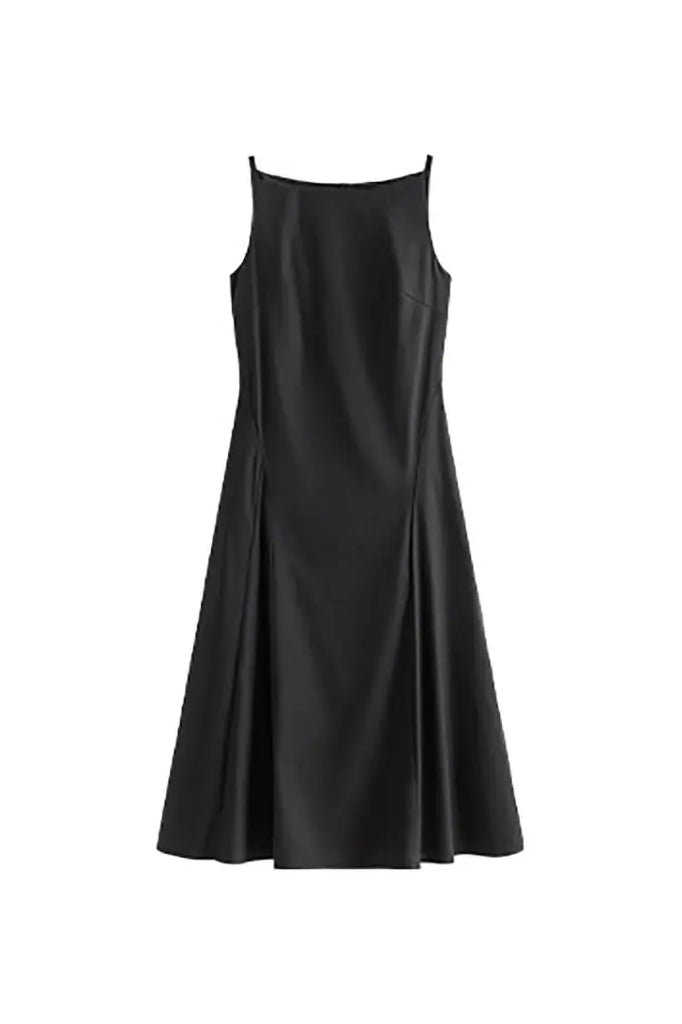 Fibflx Women's French Style Black Formal Dress