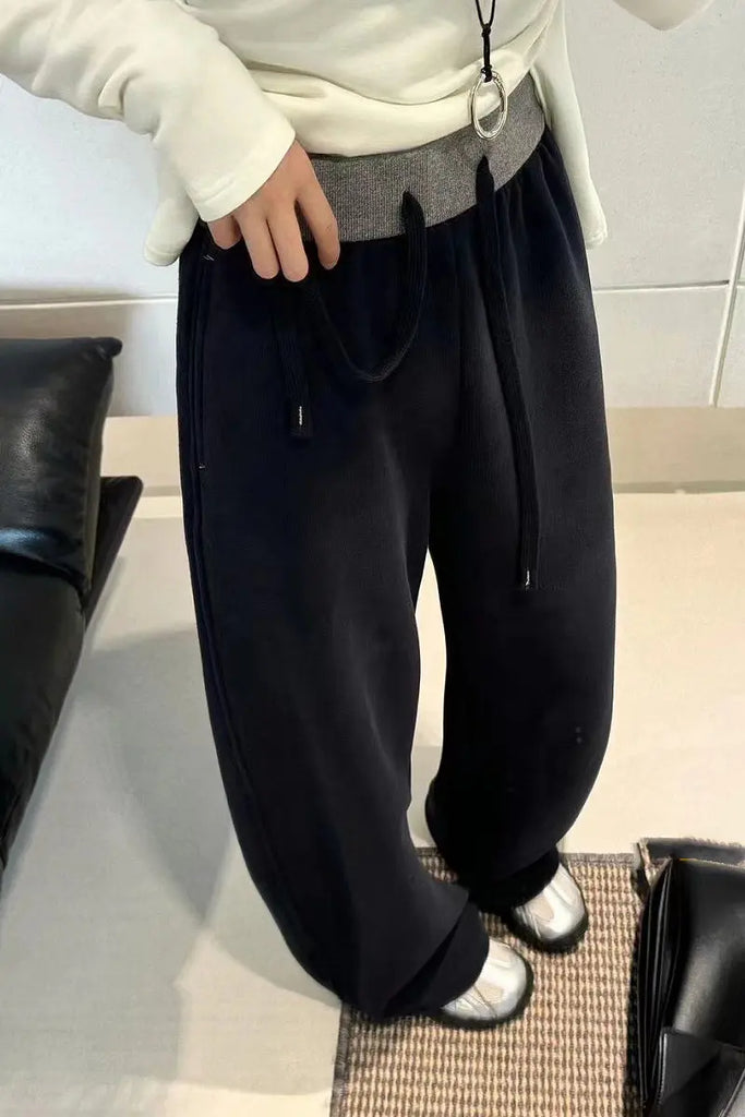 Heavyweight Low-Rise Wide-Leg Double Waist Sweatpants Fibflx