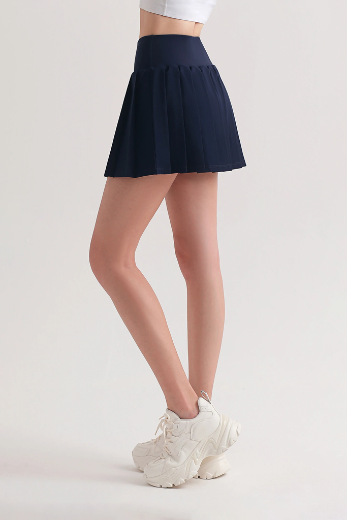 High Waist Pleated Mini Tennis Skirt Fibflx