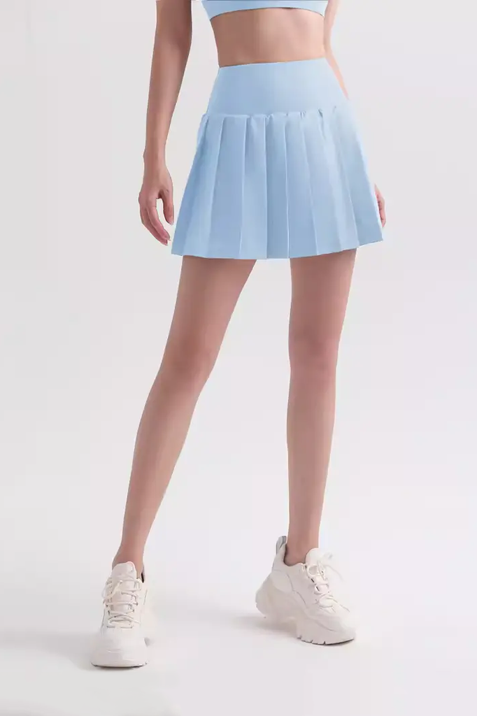 High Waist Pleated Mini Tennis Skirt Fibflx