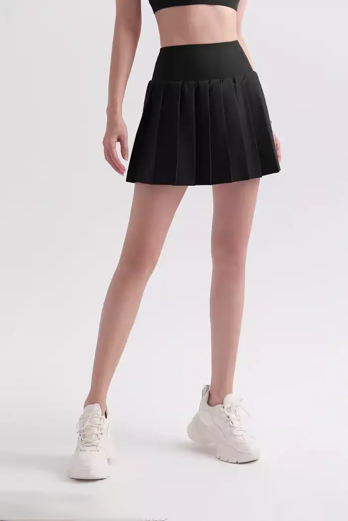 High Waist Pleated Mini Tennis Skirt Fibflx